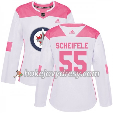 Dámské Hokejový Dres Winnipeg Jets Mark Scheifele 55 Bílá 2017-2018 Adidas Růžová Fashion Authentic
